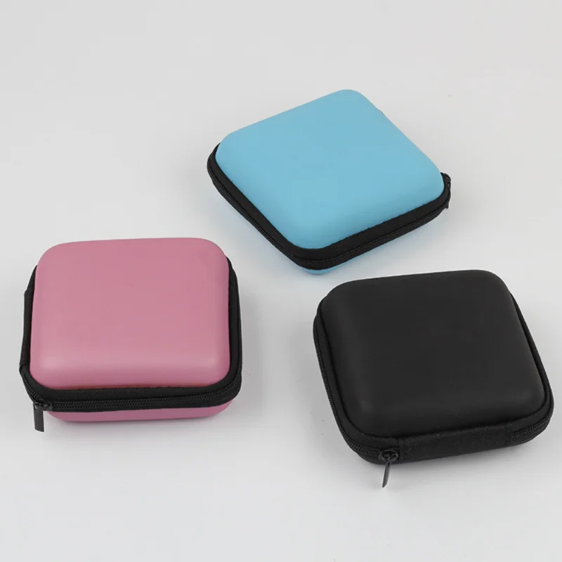 

Headphones Storage Box USB Hard Case Earphone Bag Key Coin Bags Waterproof SD Card Cable Earbuds Holder Box round square shape