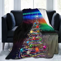 christmas new fashion 3d personality printed flannel blanket sheet bedding soft blanket bed cover home textile decoration
