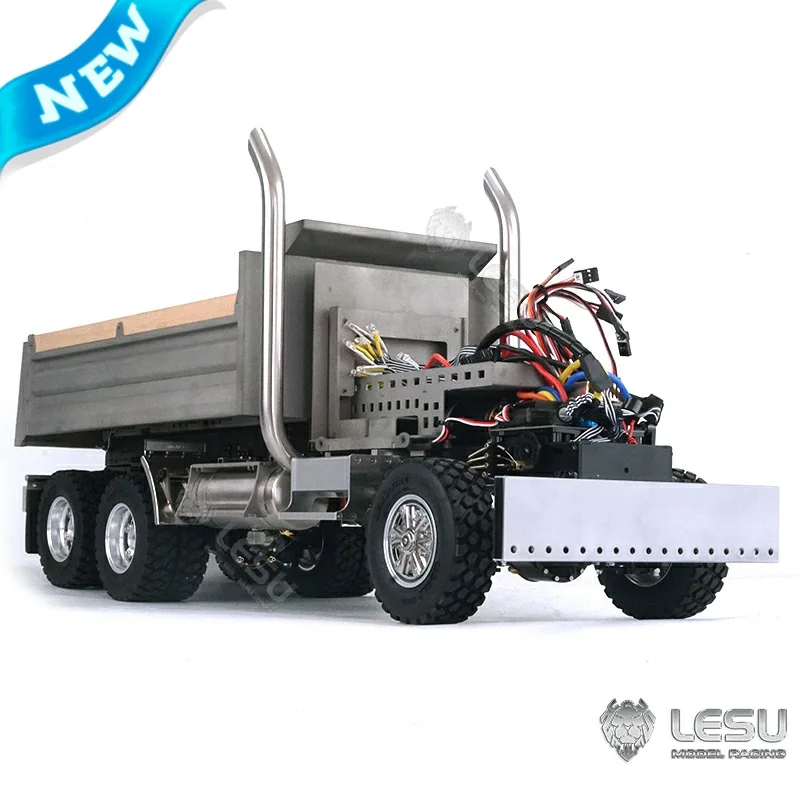 

New LESU 1/14 6*6 RC Dumper Truck Tractor Tipper Car DIY Model TAMIYA Vehicle Motor Servo Sound Light Remote Control