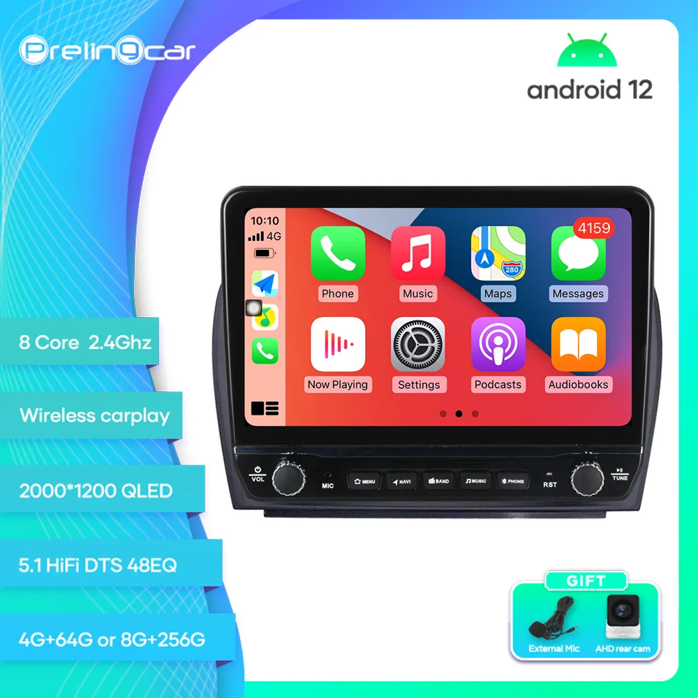 

For Mercedes SL R230 SL350 500 550 600 SL65 2001-2007 Android 12 Car Monitor 8 256g Carplay RDS GPS Built 2din Radio DVD Player