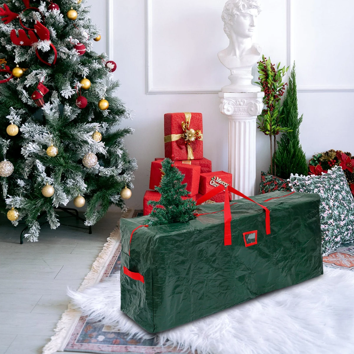 Сумка для хранения рождественской елки пылезащитный чехол водонепроницаемый