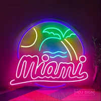 miami palm bar neon sign led lights for holiday restaurant decor bar hall hotel shop hotel party neons signs gift