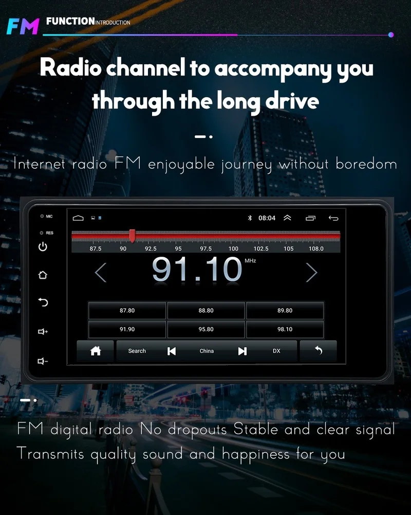 Автомобильный мультимедийный плеер универсальная стерео-магнитола на Android 10 с gps