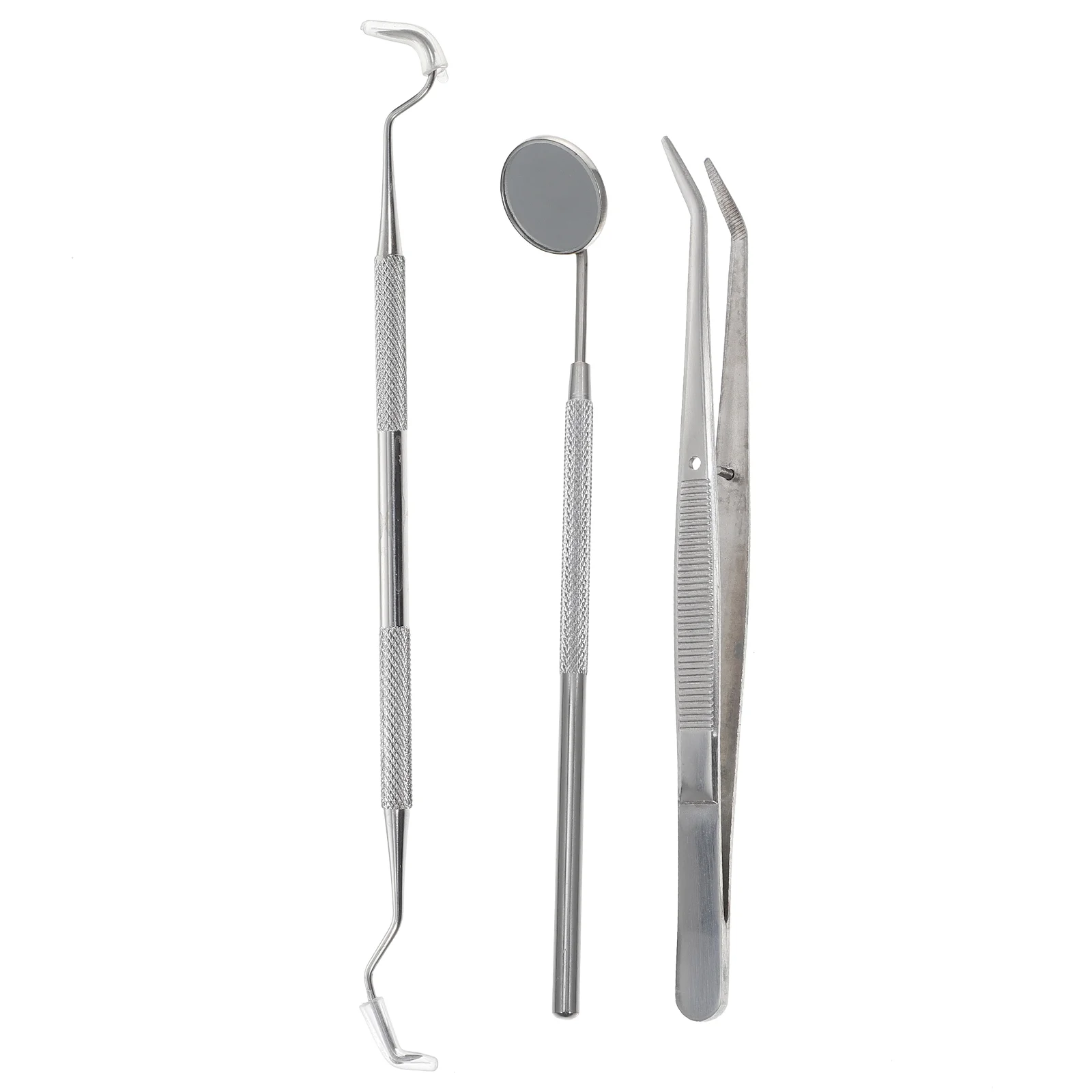 

1 Набор из 3 шт. инструментов для чистки полости рта, зубной скалер из нержавеющей стали, зонд, набор для ухода за полостью рта