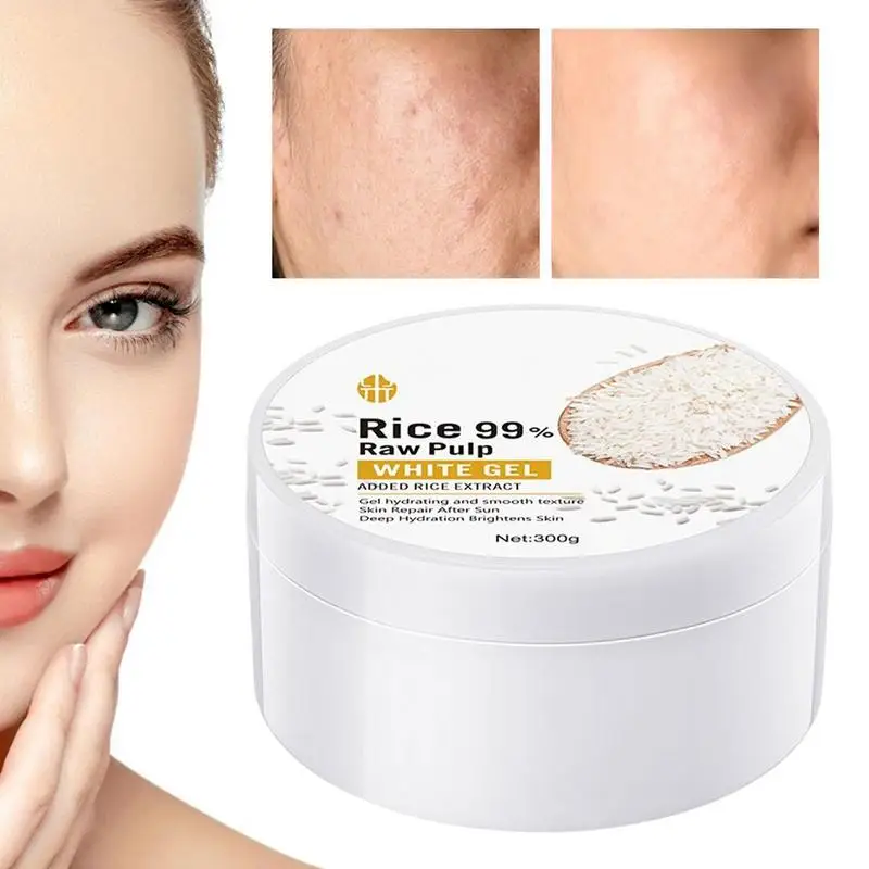 

Pure Rice Gel Acne Pimple Removal Cream 300ml Mild Oil Control Rice Extract Lotion For Skin Moisturize Hydrate Dry Skin Repair