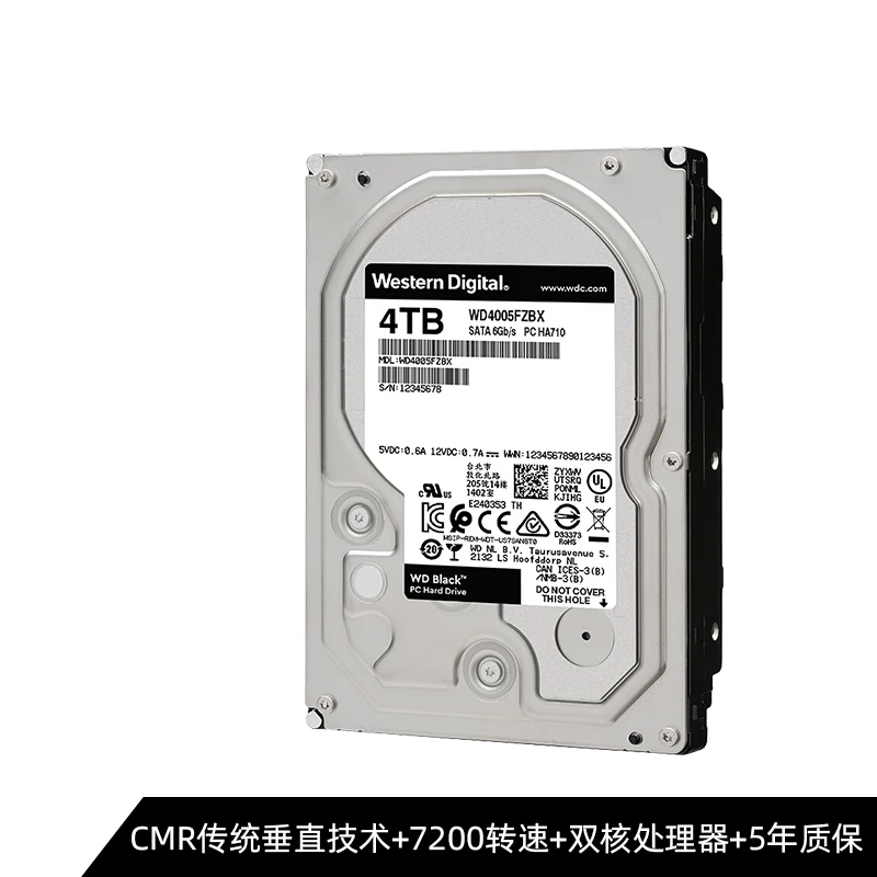 

WD WD4005FZBX Black Disk 3.5-inch 4tb Computer Desktop SATA Interface Brand New HDD Universal Game Storage