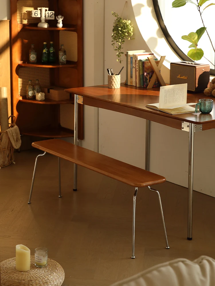 Скамейка из массива дерева в скандинавском стиле домашний простой диван для