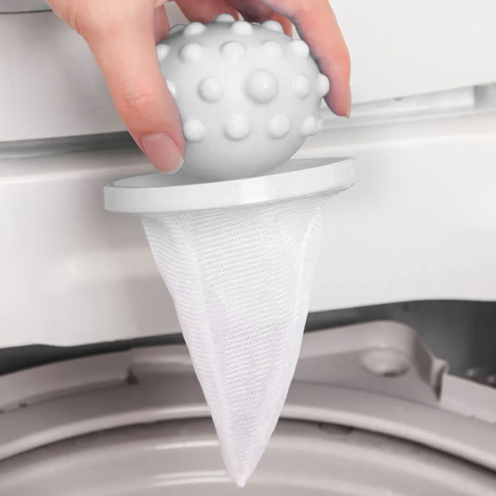 

New Washing Machine Hair Removal Catcher Filter Mesh Pouch Cleaning Balls Bag Dirty Fibers Collector Filter Laundry Ball Discs