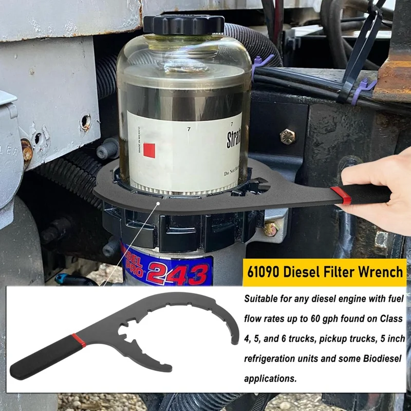 Гаечный ключ для фильтра дизельного топлива 61090 5-дюймового инструмента удаления