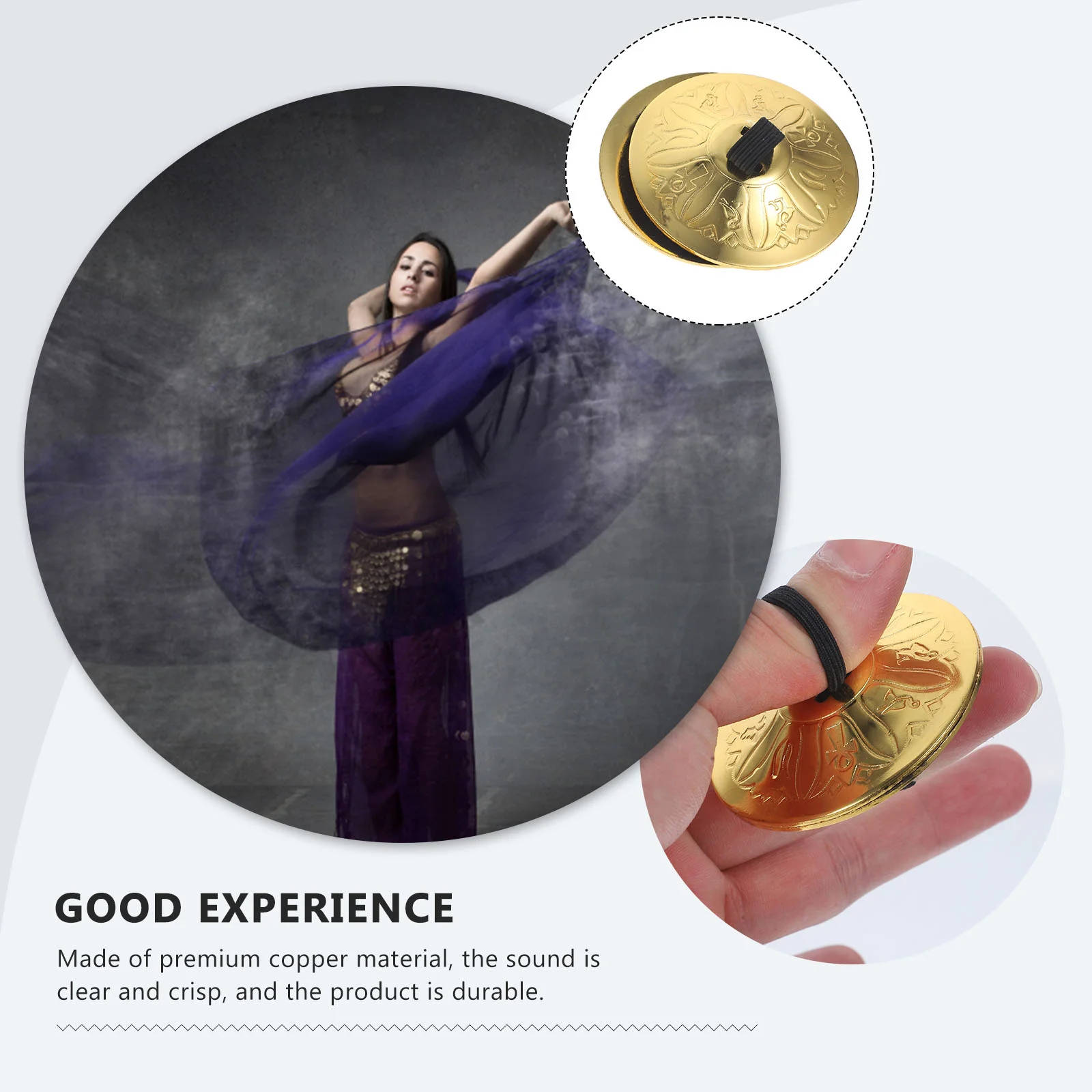 2 пары детских ударных инструментов для танца живота тарелки с блестками