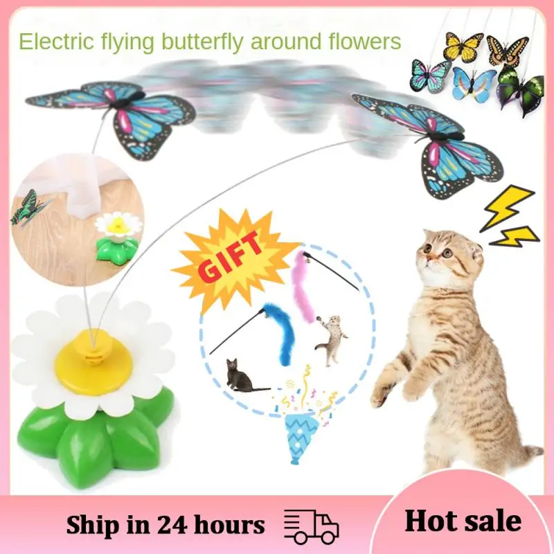 

Automatic Electric Rotating Cat Toy Simulation Butterfly Toys for Cat Automatic Rope Funny Cat Stick Pet Product Cat Accessories