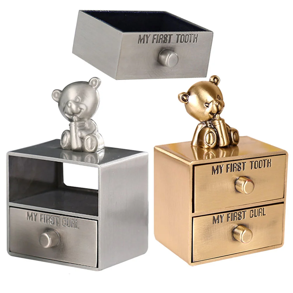 

2pcs Baby Tooth Box Baby Tooth Keepsake Box Baby First Tooth and Curl Keepsake Box Baby Tooth Holder