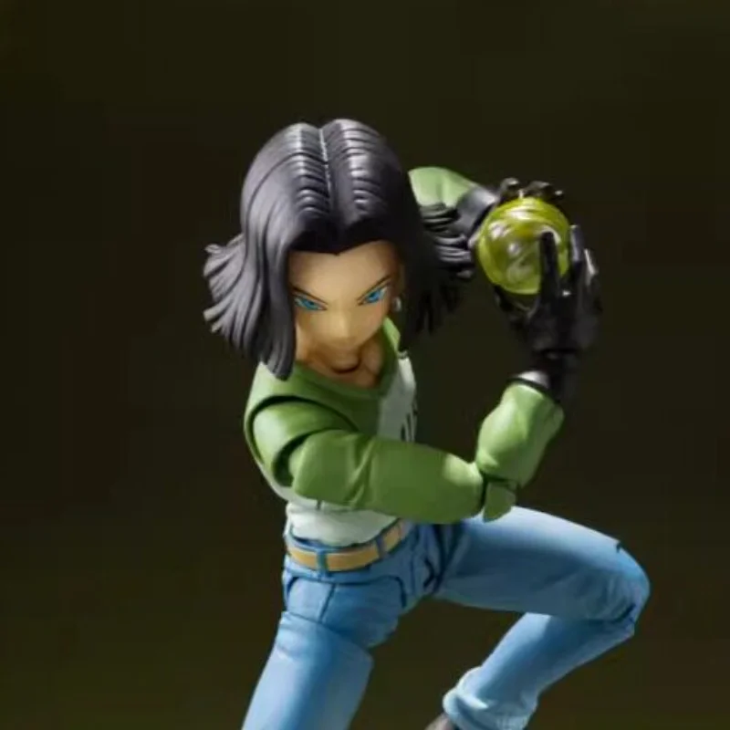 Фото В наличии Bandai SHF Dragon Ball Super Android 17 Universe Survival Saga Ver. Коллекционная подвижная фигурка в масштабе 1/12 №4