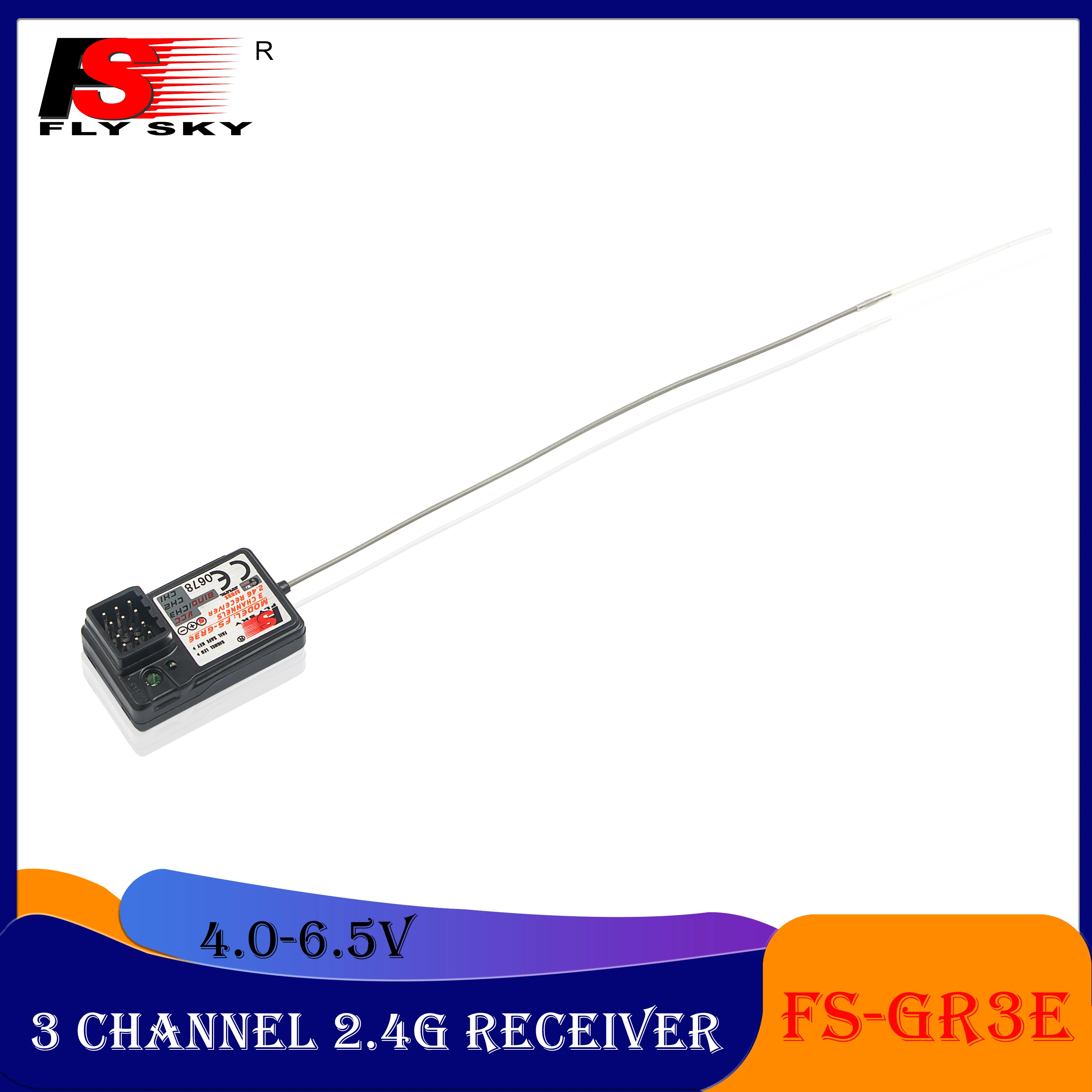 Receiver 2.4g 4.0-6.5v Afhds Single Antenna Pwm For Remote Model Boat Transmitter Accessories