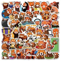 103050pcs cute procyon lotor red panda animal stickers cartoon decal scrapbook laptop phonoe diary diy kawaii sticker kids toy