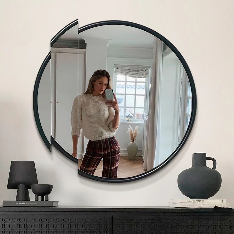 

Зеркало для ванной комнаты, эстетическое декоративное зеркало неправильной формы для спальни, большое зеркало для макияжа, скандинавский Д...