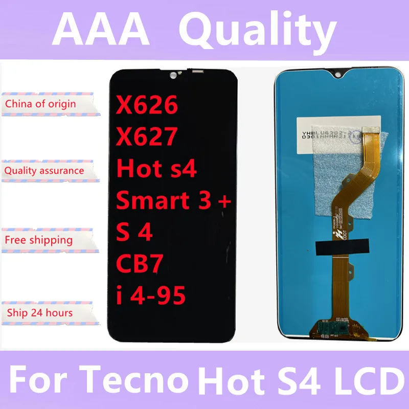 

Original Touch Screen LCD For Tecno Hot s4 LCD Tecno Hot s4 Smart 3 pro x626 x627 LCD S 4 CB7 i 4 Display Touch Screen Assemb
