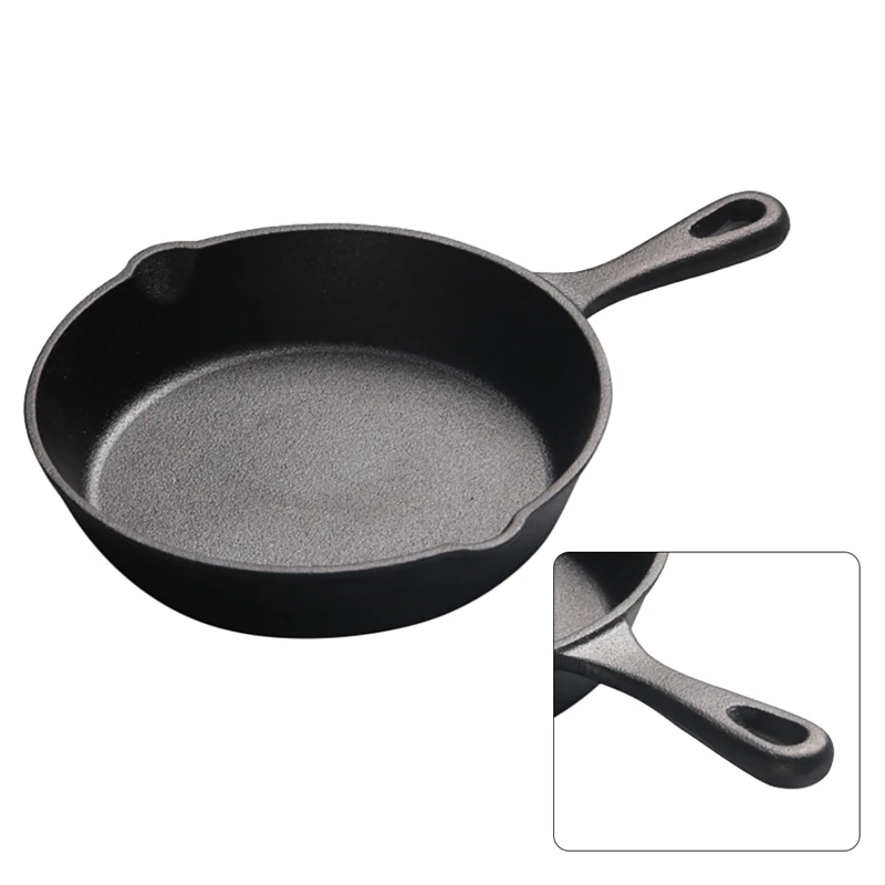

Cast Iron Skillet Pan Frying Pans Chemical Free Durable Grill Fry Pan For Indoor And Outdoor Use Grill Stovetop Black