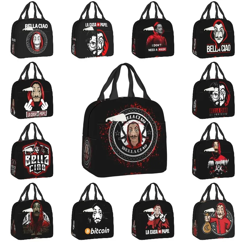 

Bella Ciao Resuable Lunch Boxes Multifunction La Casa De Papel Cooler Thermal Food Insulated Lunch Bag School Children Student