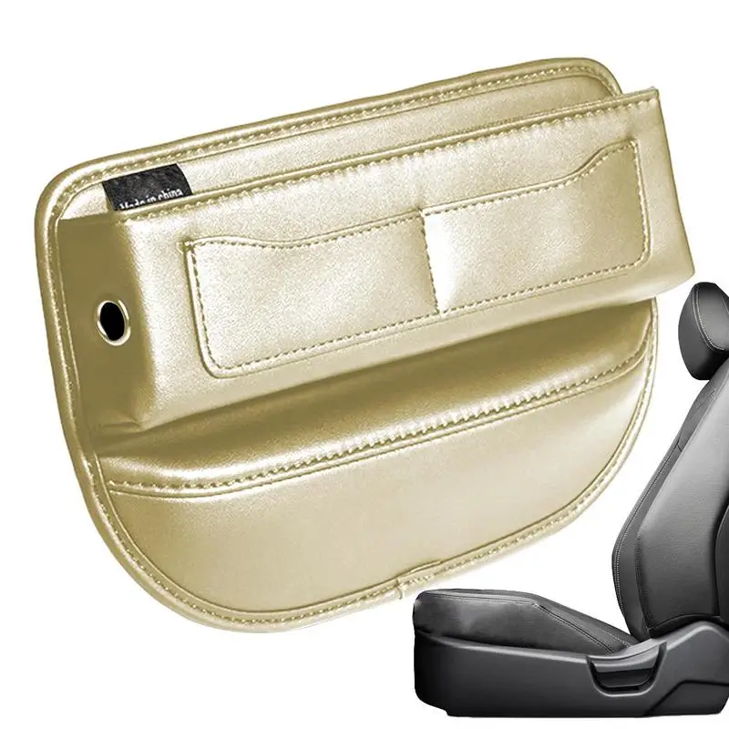 

Car Seat Filler Bag Front Seat Side Crevice Organizer PU Leather Vehicle Storage Tool For Trucks RVs SUVs And Other Vehicles