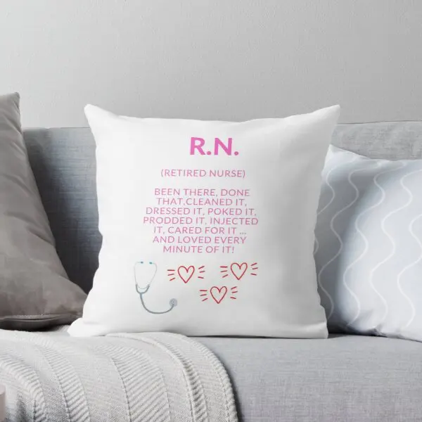 

Retired Nurse Printing Throw Pillow Cover Home Cushion Hotel Soft Throw Office Decor Sofa Fashion Bedroom Pillows not include