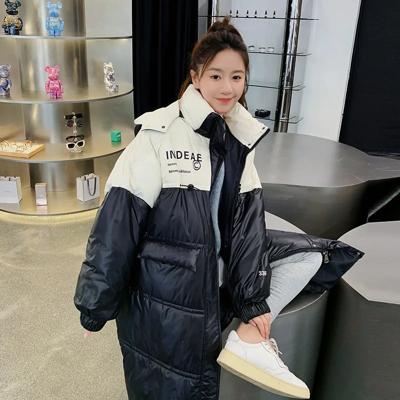 New Winter Women's Cold Coat Parkas Hooded Long Padded Jacket Jacket Loose Super Hot Coat Cheap Wholesale Snow Outercoat Korean