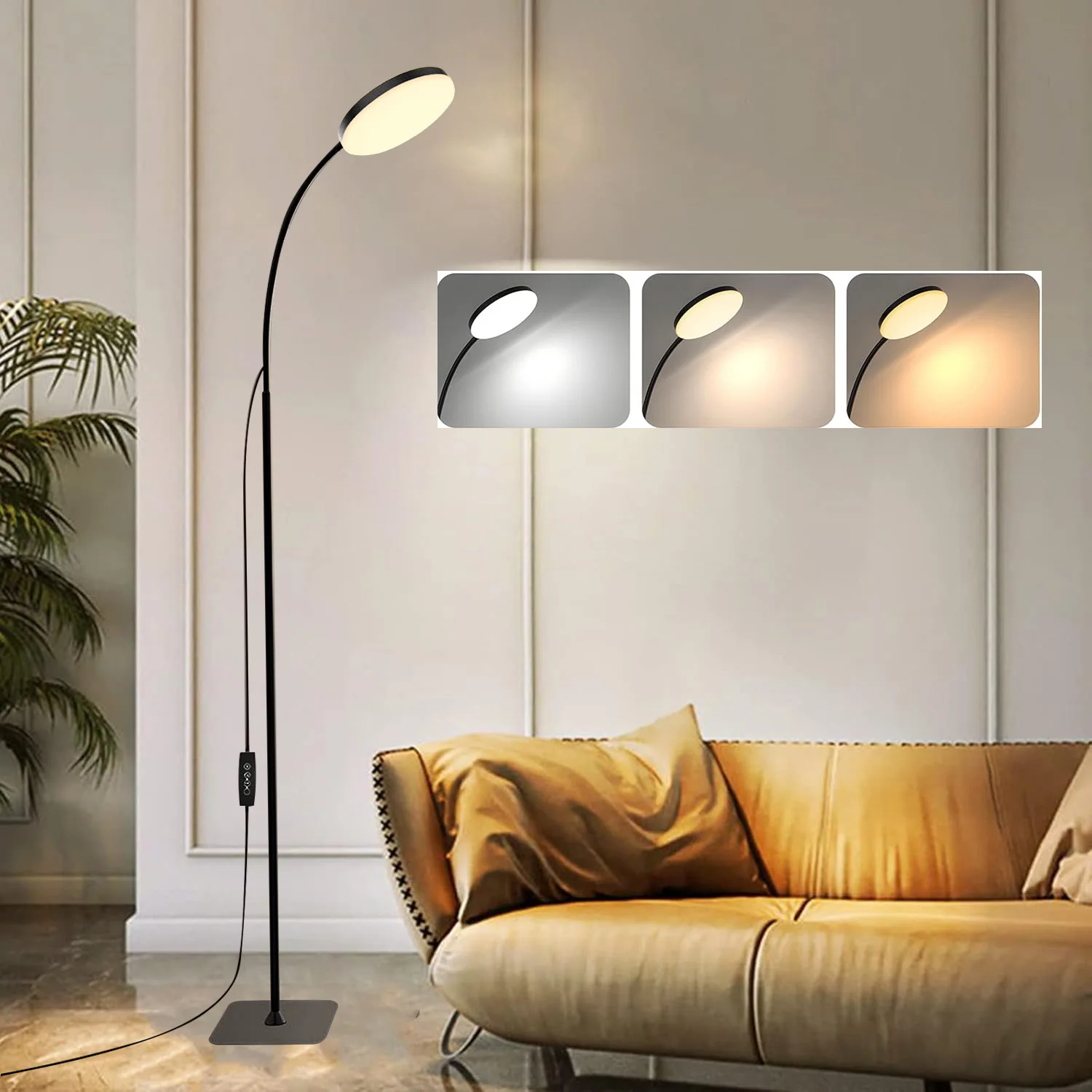 Лампа напольная с регулируемой яркостью и цветовой температурой 3000-6000K