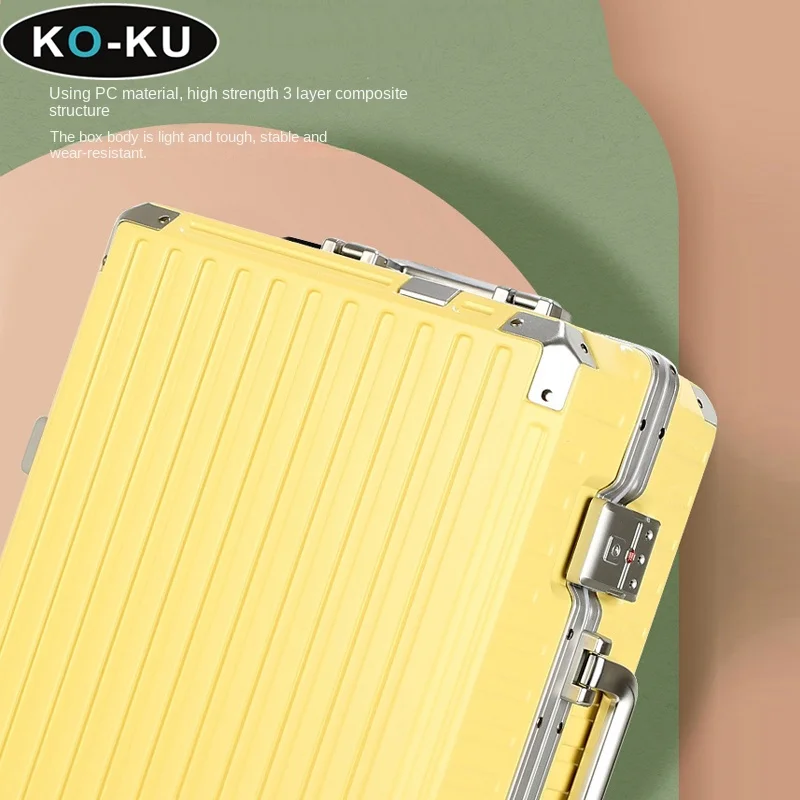 Дорожный чемодан KO-KU с 20-дюймовой кабиной и алюминиевой рамой большой емкости