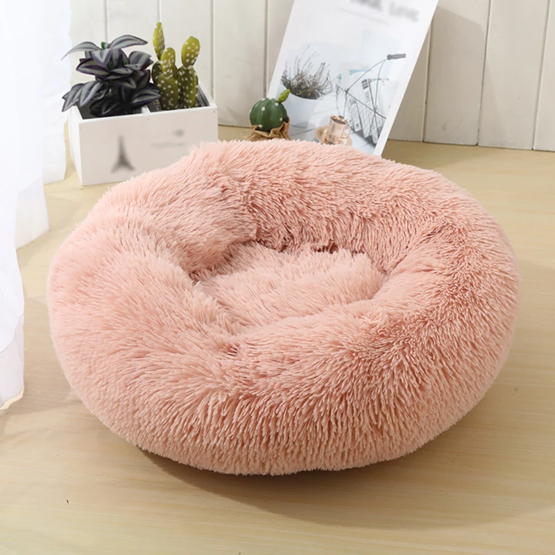 

Cat Bed for Indoor 19 Inch Dog Bed for Small Medium Large Dogs Washable Round Pet Bed for Puppy Kitten with Non-slip Bottom