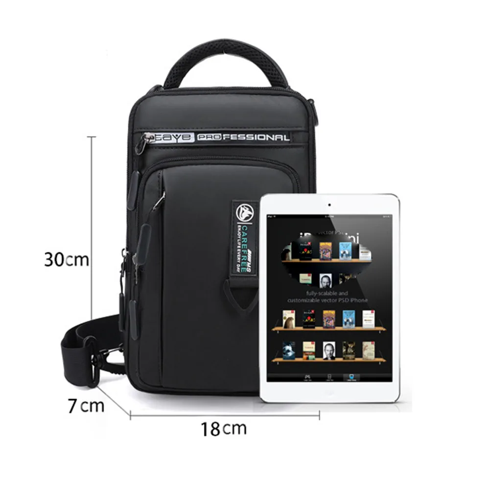 Anti Theft Shoulder Bag Cross-body Bags With USB For Travel Cycling