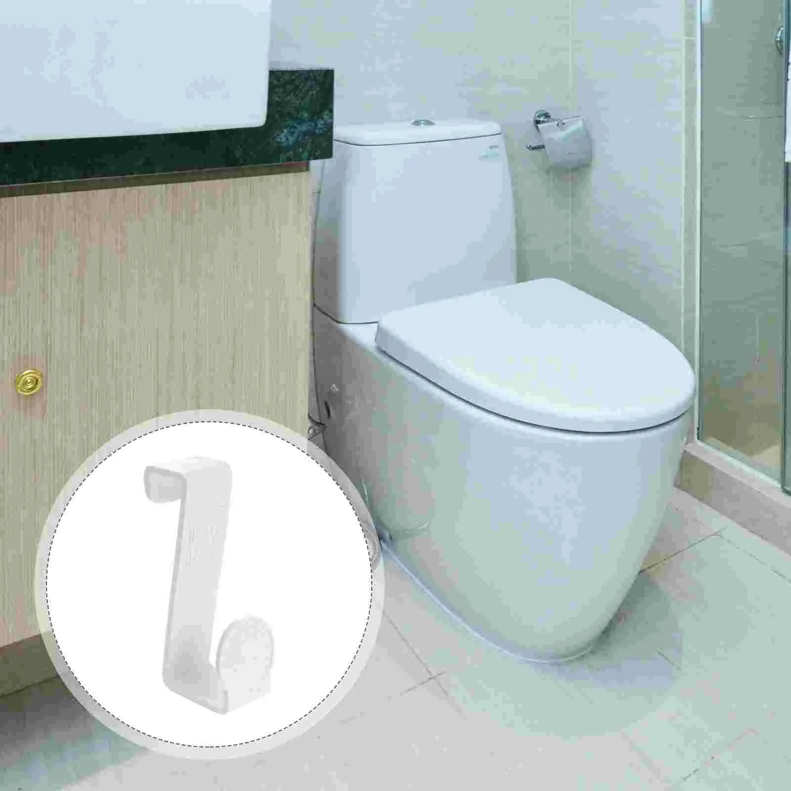 

2pcs Household Z-shaped Hooks Toilet Seat Hook for Bathroom Kitchen Toilet