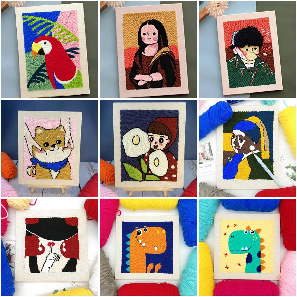 

Arts Sewing Accessories Ornament Handmade DIY Crafts Cross Stitch Kit Poke Embroidery Kit Embroidery Hoop Needle Punch