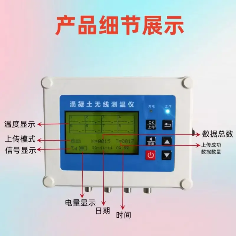 TW80 бетонный беспроводной автоматический термометр большой громкости