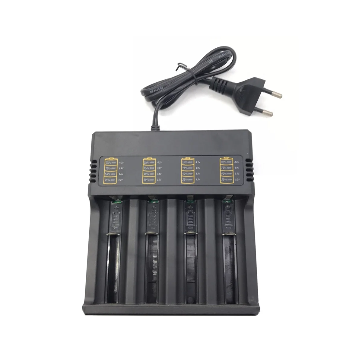 

1Pcs 4 Slots 18650 Battery Charger, Charging for 3.7V 18650 26650 21700 14500 16340 Rechargeable Lithium Battery EU Plug