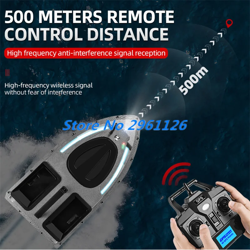 500 м 40 GPS автоматический возврат с дистанционным управлением рыбацкая лодка 53 см