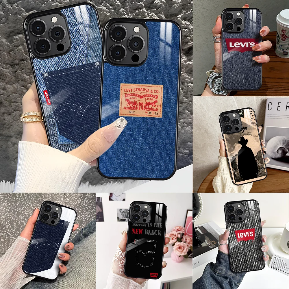 Модный брендовый чехол для телефона L-Levis-es IPhone 16 15 14 13 12 11 Pro Max Plus мини-магнитный