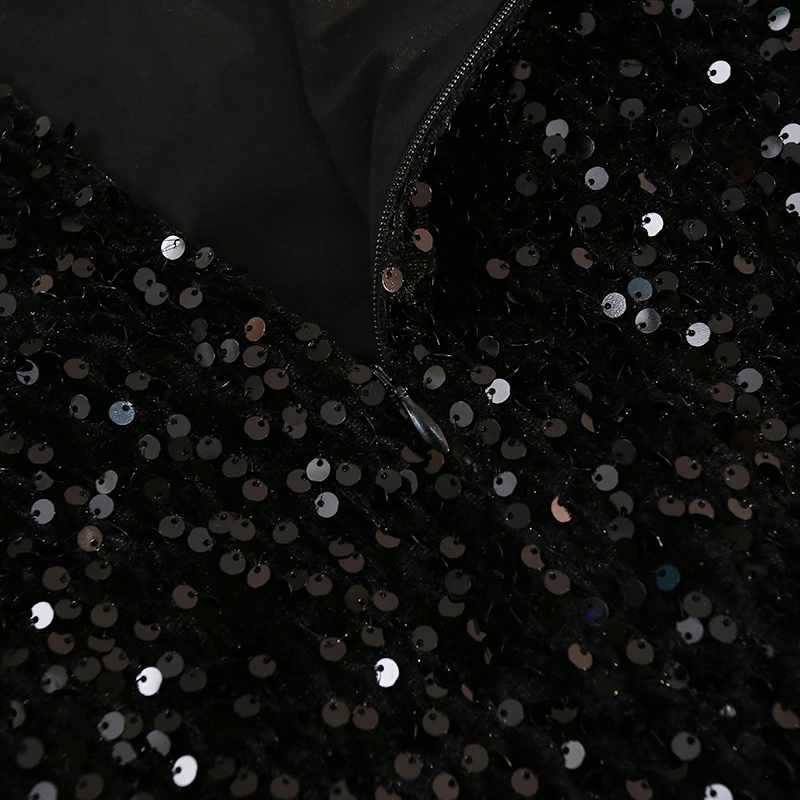 Осень/зима бархатная юбка с блестками женская мода эластичная высокой талией