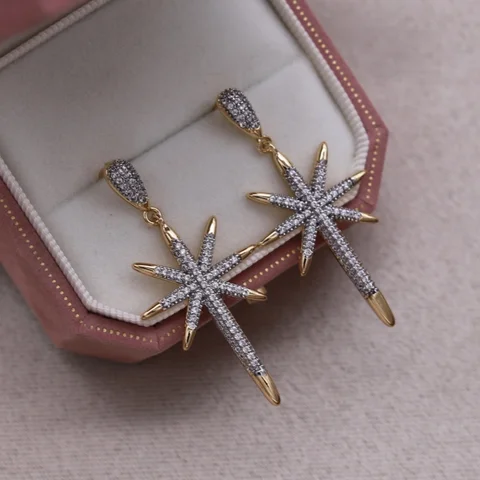 Серьги-капельки Two Branches медного сплава