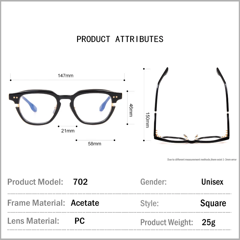 Оправа для очков мужчин и женщин аксессуар в стиле ретро из ацетата по рецепту