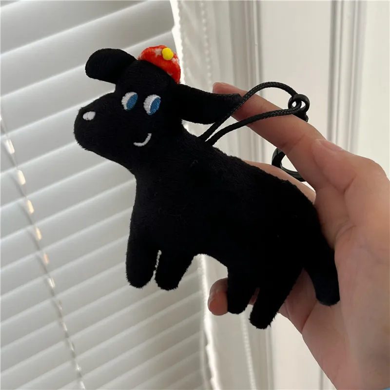 

Kawaii Cute Black Dog Plush Pendant Ins Cartoon Doll Key Chain Couple Bag Accessories Bag Pendant Gift Boys and Girls Decoration