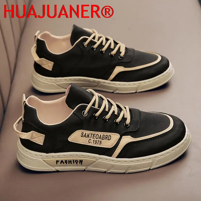 

Casual Sneakers Spring Trend Fashion Flat Lace Breathable Canvas Men Shoes Street Skateboard Fashion Casual Simple Sports Shoes
