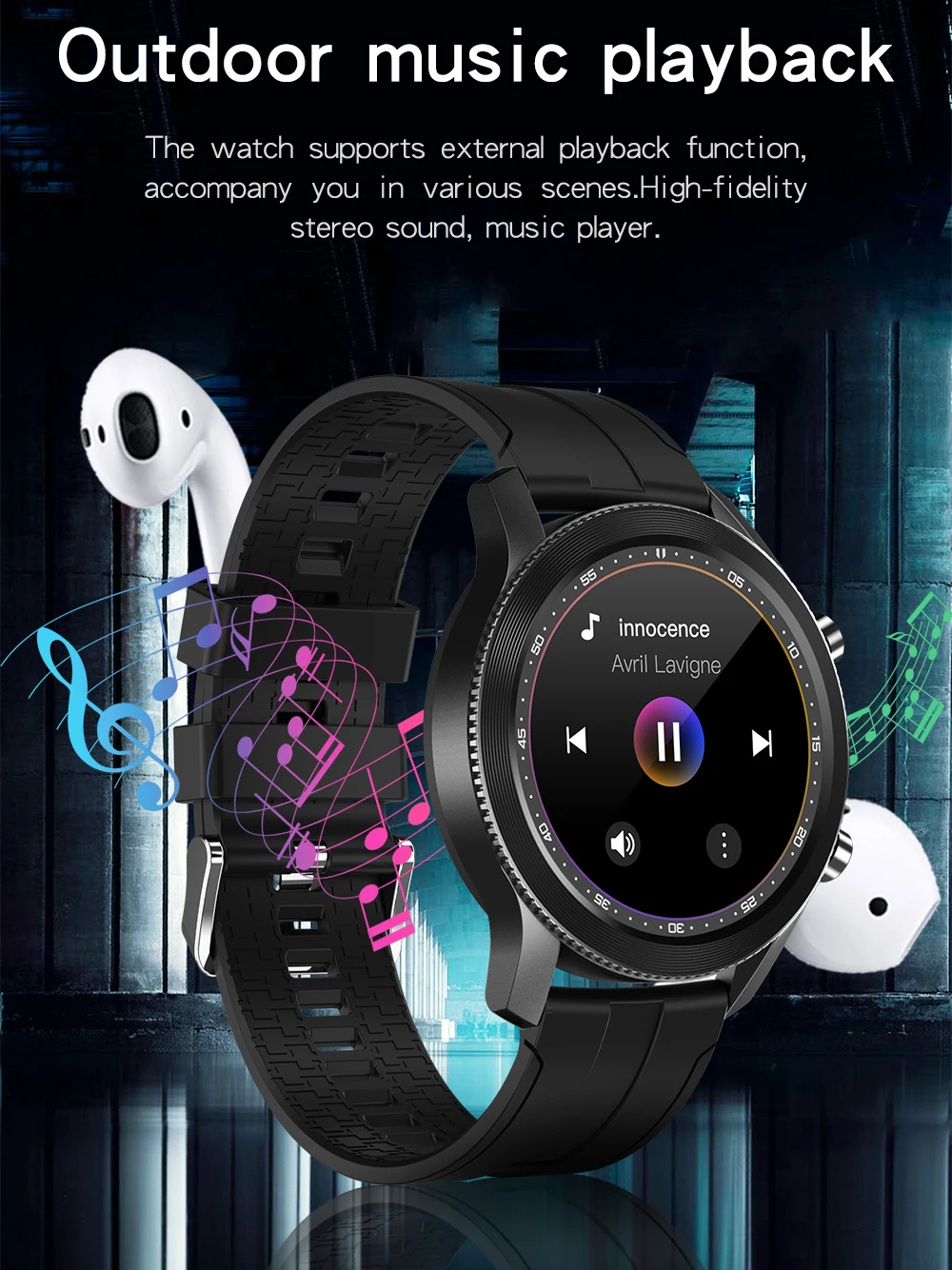 Lemfo 2022 New Smart Watch Men Music Play HD Screen Sport Fitness Ip68 Водонепроницаемые Bluetooth для Android iOS Wwatch