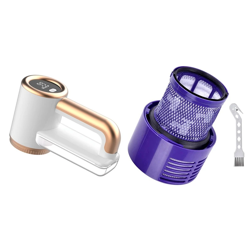 

Hair Ball Trimmer & Replacement V10 Filters For Dyson V10 Cyclone Series, V10 Animal, V10 Total Clean, SV12