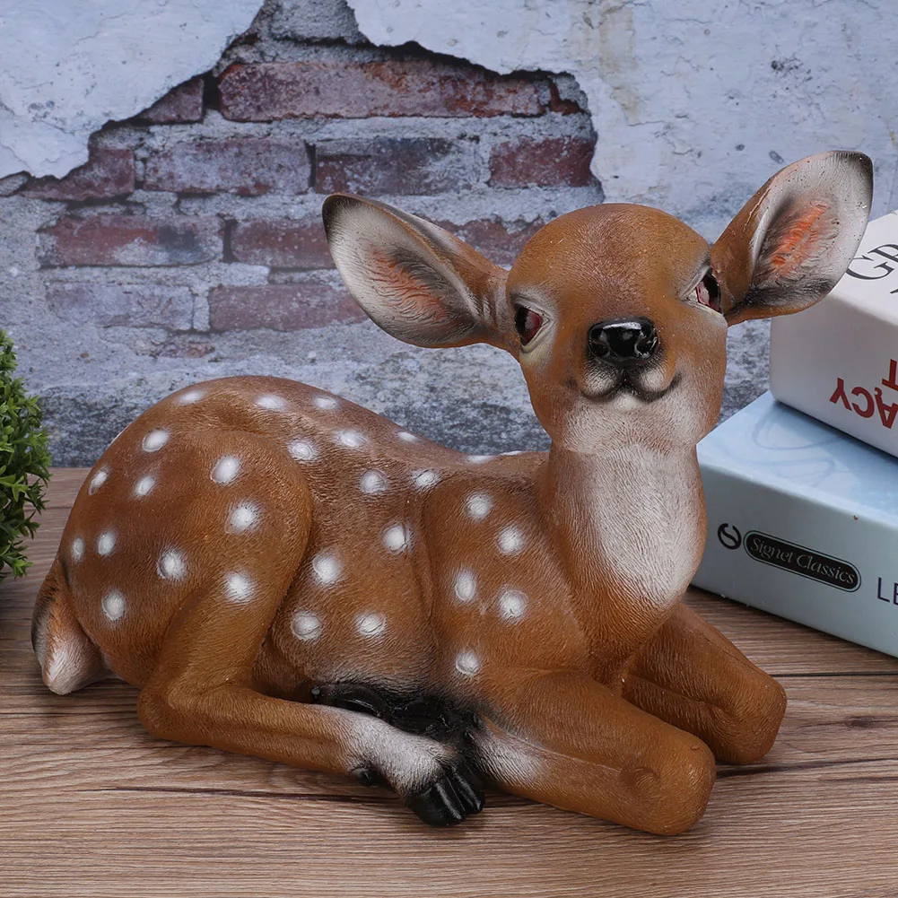 Искусственный Пятнистый Олень Модель Животного Смола Садовая Статуя Для Дома