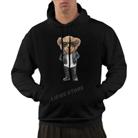 2022 fashion leisure fashion hipster teddy bear hoodie sweatshirt harajuku streetwear 100 cotton mens graphics hoodie