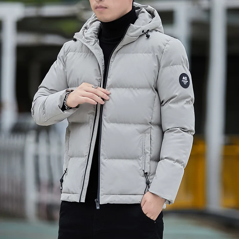 2022 Winter New Light Luxury Fashion Padded Jacket Men Trend Men Padded Jacket Casual Thickening Warm Jacket Boutique Clothing