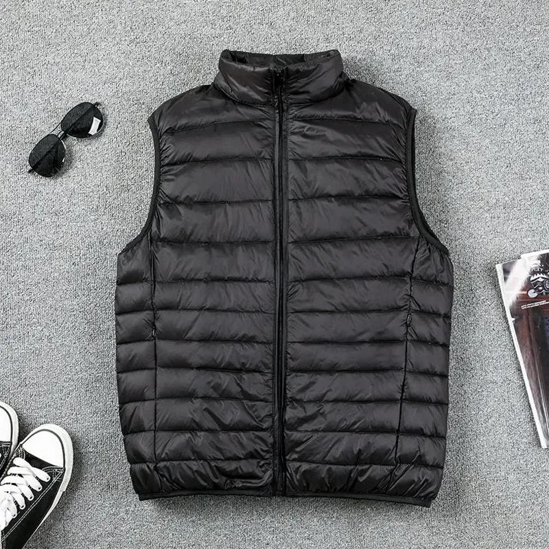 Men Duck Down Vest 2021 Coat Ultralight Sleeveless Puffer Vest Jacket ultra thin warm lightweight down jacket Waistcoat