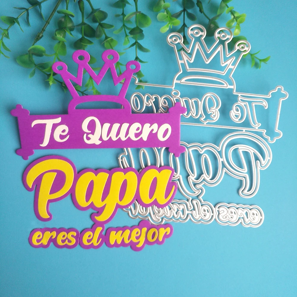 

New I LOVE YOU PAPA PRAY THE BEST cutting dies DIY scrapbook, embossed card, photo album decoration, handmade crafts
