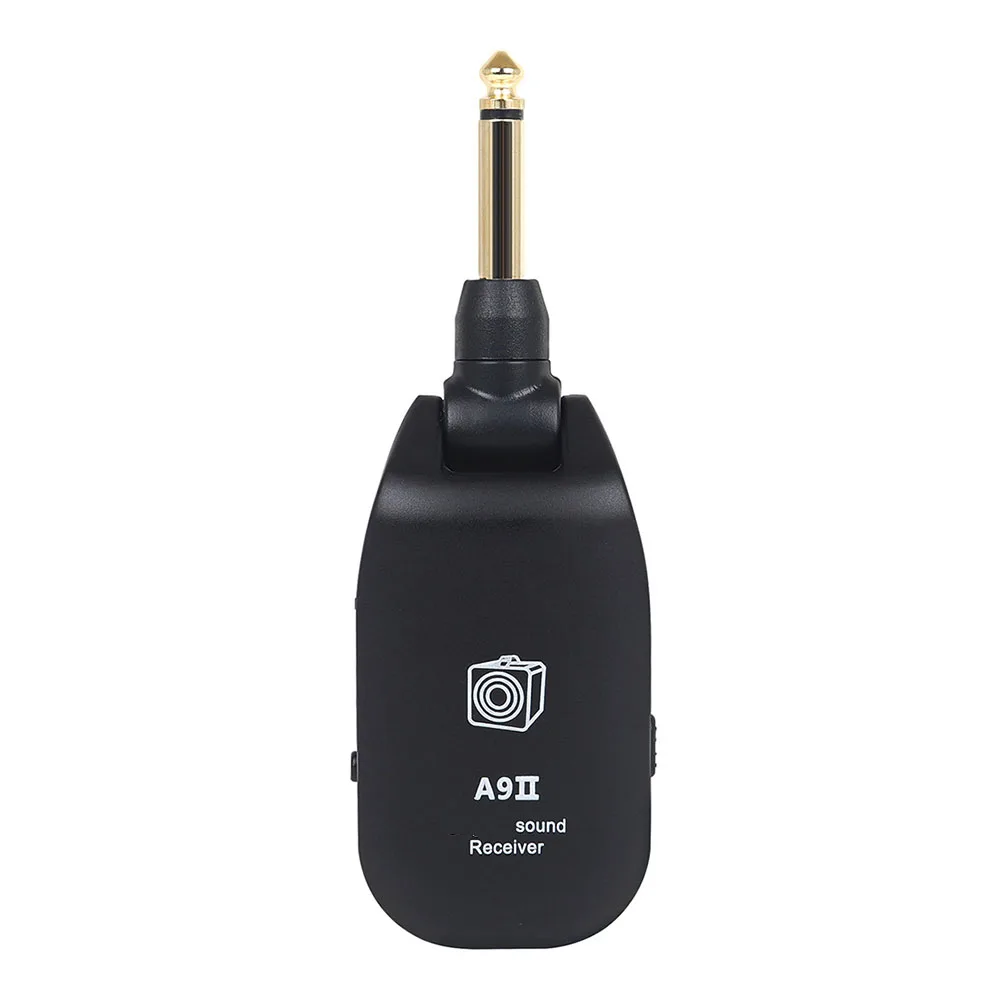 

UHF 730MHz Wireless Guitar Transmitter Receiver High Quality ABS Material Stable Signal 30M Transmission Range Black
