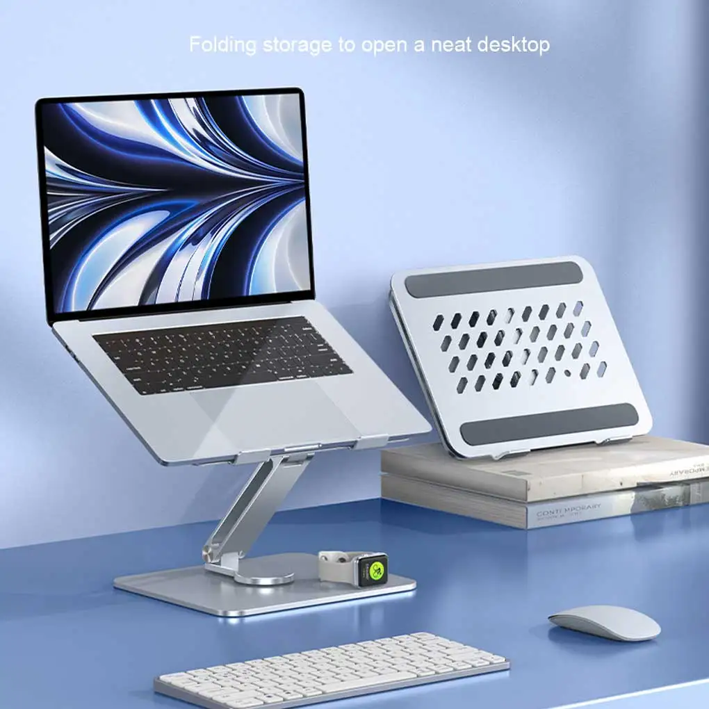 

Laptop Stand Adjustable Desk Notebook Holder Bracket Risers Nonslip Office